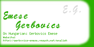 emese gerbovics business card